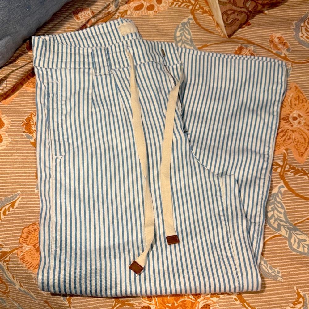 Joe's Jeans Addison Pant Light Blue and White Stripe